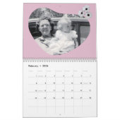 In Loving Memory Heart Shape Photo Daisies カレンダー (2月 2026)