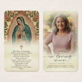 In Loving Memory Holy Mary of Guadalupe Prayer (正面&裏面)