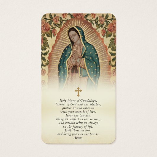 In Loving Memory Holy Mary of Guadalupe Prayer (正面)