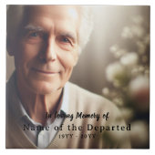 In Loving Memory Keepsake Photo Name Dates, Black タイル (正面)