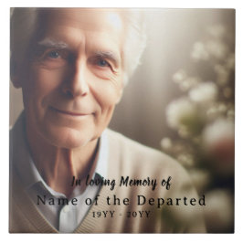 In Loving Memory Keepsake Photo Name Dates, Black タイル