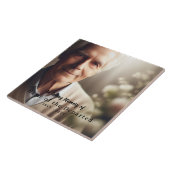 In Loving Memory Keepsake Photo Name Dates, Black タイル (側面)