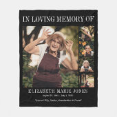In Loving Memory Keepsake Tribute Photo Memorial フリースブランケット (正面)