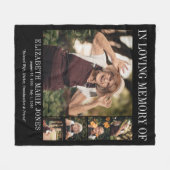 In Loving Memory Keepsake Tribute Photo Memorial フリースブランケット (正面(横))