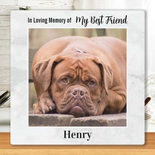 In Loving Memory - Man's Friend 最高の Pet  Memorial フォトプラーク