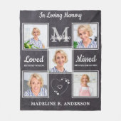 In Loving Memory Memorial Keepsake写真コラージュ フリースブランケット (正面)