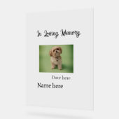 In loving memory memorial keepsake add pet name アクリルサイン (傾斜)