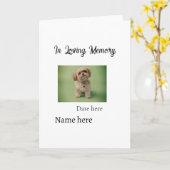 In loving memory memorial keepsake add pet name カード (黄色い花)