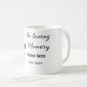In loving memory memorial keepsake add pet name コーヒーマグカップ (正面右)
