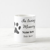 In loving memory memorial keepsake add pet name コーヒーマグカップ (中央)