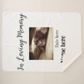 In loving memory memorial keepsake add pet name シェルパブランケット (正面(横))