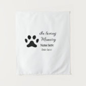 In loving memory memorial keepsake add pet name タペストリー (正面)