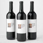 In loving memory memorial keepsake add pet name ワインラベル (ボトル)