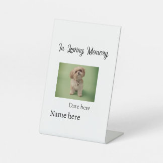In loving memory memorial keepsake add pet name 台座サイン