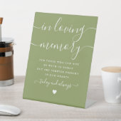 In Loving Memory Memorial Moss Green Wedding 台座サイン (インサイチュ)