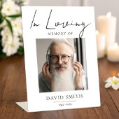 In Loving Memory - Memorial Photo for Father 台座サイン