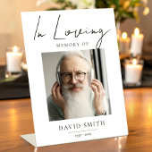 In Loving Memory - Memorial Photo for Grandpa 台座サイン