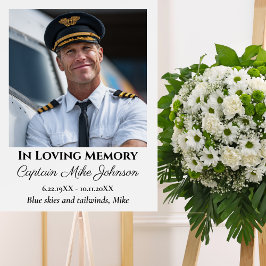 In Loving Memory Memorial Photo Funeral Aviation  ポスター