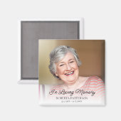 In Loving Memory Memorial Photo Funeral Keepsake マグネット (正面/裏面)