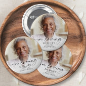 In Loving Memory Memorial Photo Personalized 缶バッジ