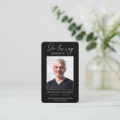 In Loving Memory Memorial Prayer Photo Cards 名刺 (スタンド正面)