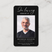 In Loving Memory Memorial Prayer Photo Cards 名刺 (正面)