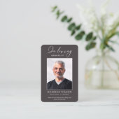 In Loving Memory Memorial Prayer Photo Cards 名刺 (スタンド正面)