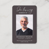 In Loving Memory Memorial Prayer Photo Cards 名刺 (正面)