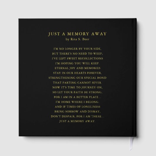 In Loving Memory Minimalist Photo Sympathy ゲストブック (裏面)