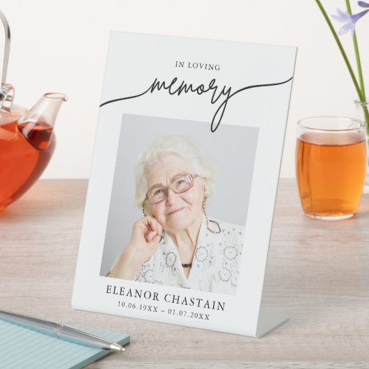 In Loving Memory Minimalist Photo Sympathy 台座サイン (インサイチュ)