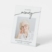 In Loving Memory Minimalist Photo Sympathy 台座サイン (正面)