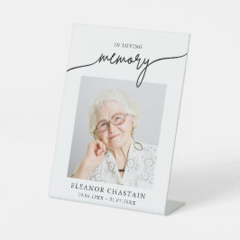 In Loving Memory Minimalist Photo Sympathy 台座サイン