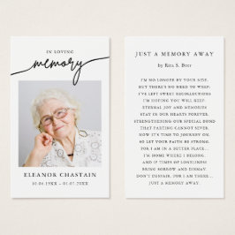 In Loving Memory Minimalist Photo Sympathy Cards