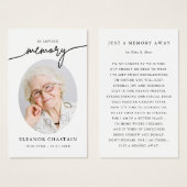 In Loving Memory Minimalist Photo Sympathy Cards (正面&裏面)