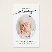 In Loving Memory Minimalist Photo Sympathy Cards (正面)