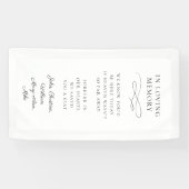 "In Loving Memory" Modern, Calligraphy, Wedding  横断幕 (横)