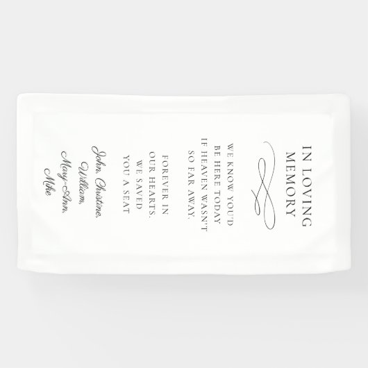 "In Loving Memory" Modern, Calligraphy, Wedding  横断幕 (横)