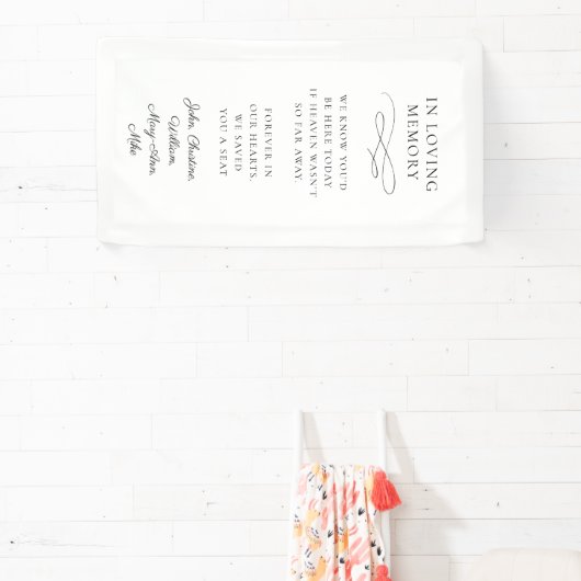 "In Loving Memory" Modern, Calligraphy, Wedding  横断幕 (インサイチュ)