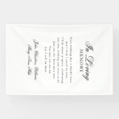 "In Loving Memory" Modern, Calligraphy, Wedding  横断幕 (横)