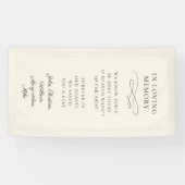 "In Loving Memory" Modern, Calligraphy, Wedding  横断幕 (横)