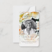in loving memory modern floral simple prayer card  ノートカード (正面)