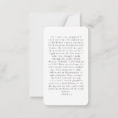 in loving memory modern floral simple prayer card  ノートカード (裏面)