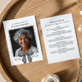 In Loving Memory Modern Order of Service Photo プログラム