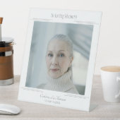 In Loving Memory Modern Photo Funeral Table Sign 台座サイン (インサイチュ)