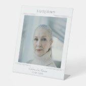 In Loving Memory Modern Photo Funeral Table Sign 台座サイン (正面)