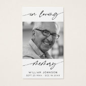 In Loving Memory Modern Script Photo Funeral  (正面)