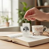 in loving memory modern simple prayer card  キーホルダー