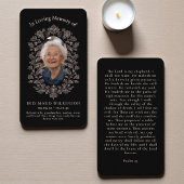 in loving memory modern simple prayer card ノートカード