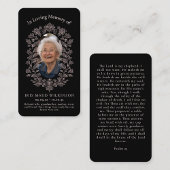 in loving memory modern simple prayer card ノートカード