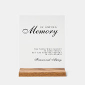 In Loving Memory Modern Wedding Memorial Sign アクリルサイン (正面)